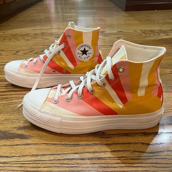 Converse Women's Chuck Taylor Allstar Lift Platform Sneakers Summer Spirit Sz 10 - Picture 7 of 13